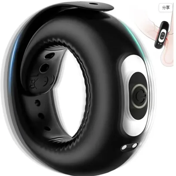 VIP19 Rechargeable silicone vibration lock sperm ring male delay masturbator