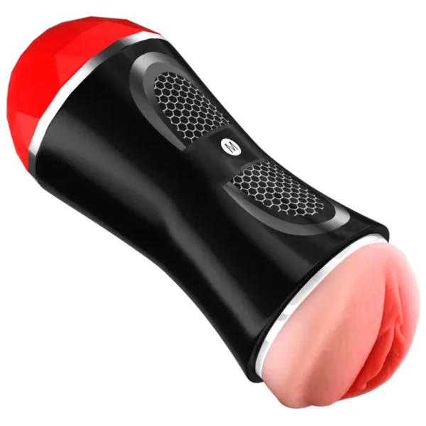 VIP01 -2 in 1 Male Masturbator Cup,3D Soft Realistic Blowjob Hand Free Textured Vagina Juicy for Penis Stimulation