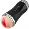 YB02 - Double-headed, rechargeable male masturbator with vibration and sound.